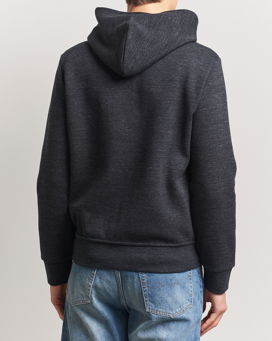Uomini | Maglieria | Polo Ralph Lauren | Double Knitted Full-Zip Hoodie Black Marl Heather