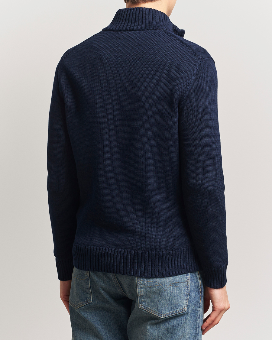 Uomini | Maglieria | Polo Ralph Lauren | Cotton Pullover Half Zip Hunter Navy