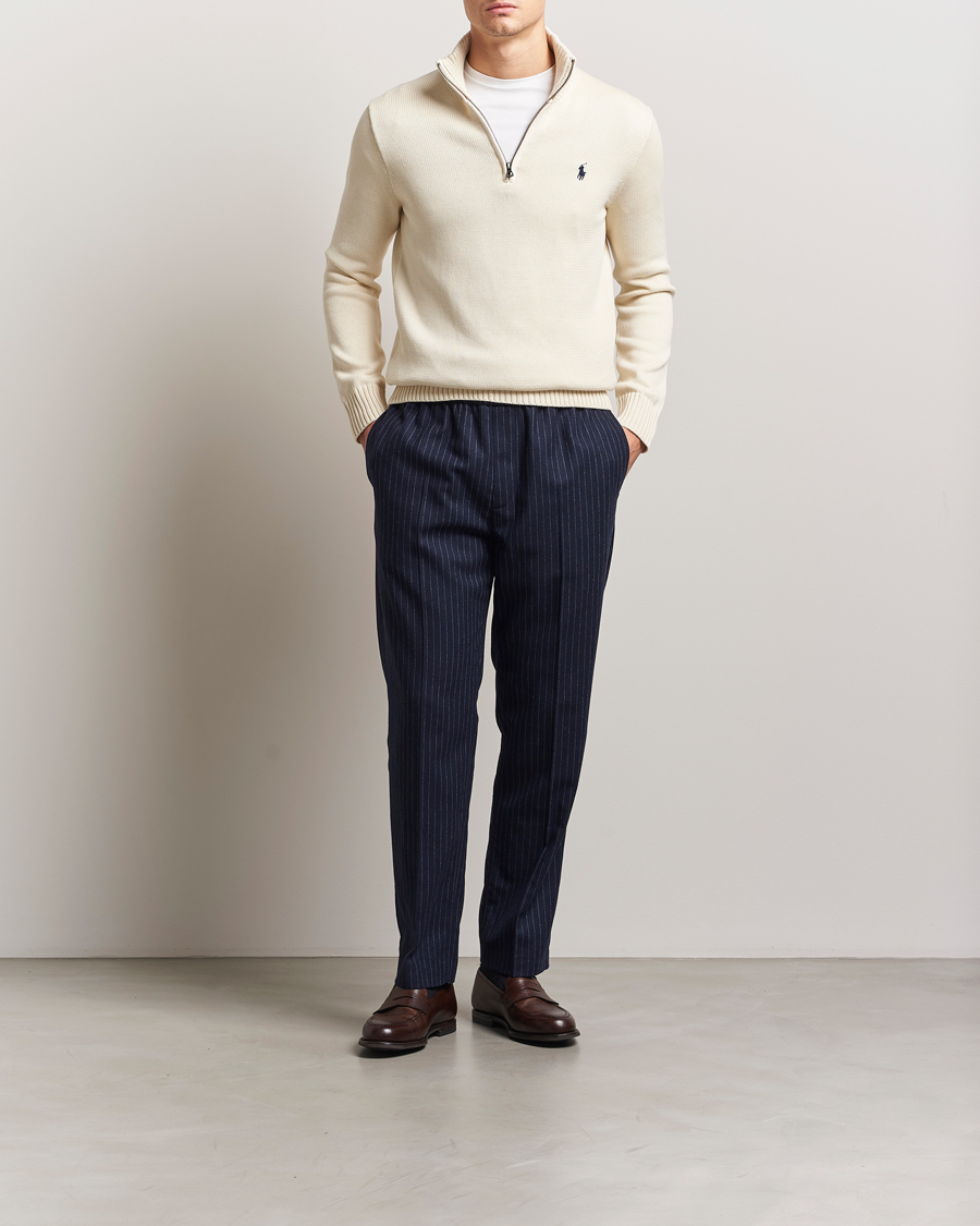 Uomini | Maglieria | Polo Ralph Lauren | Cotton Pullover Half Zip Andover Cream