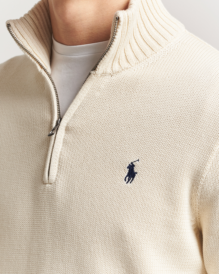 Uomini | Maglieria | Polo Ralph Lauren | Cotton Pullover Half Zip Andover Cream