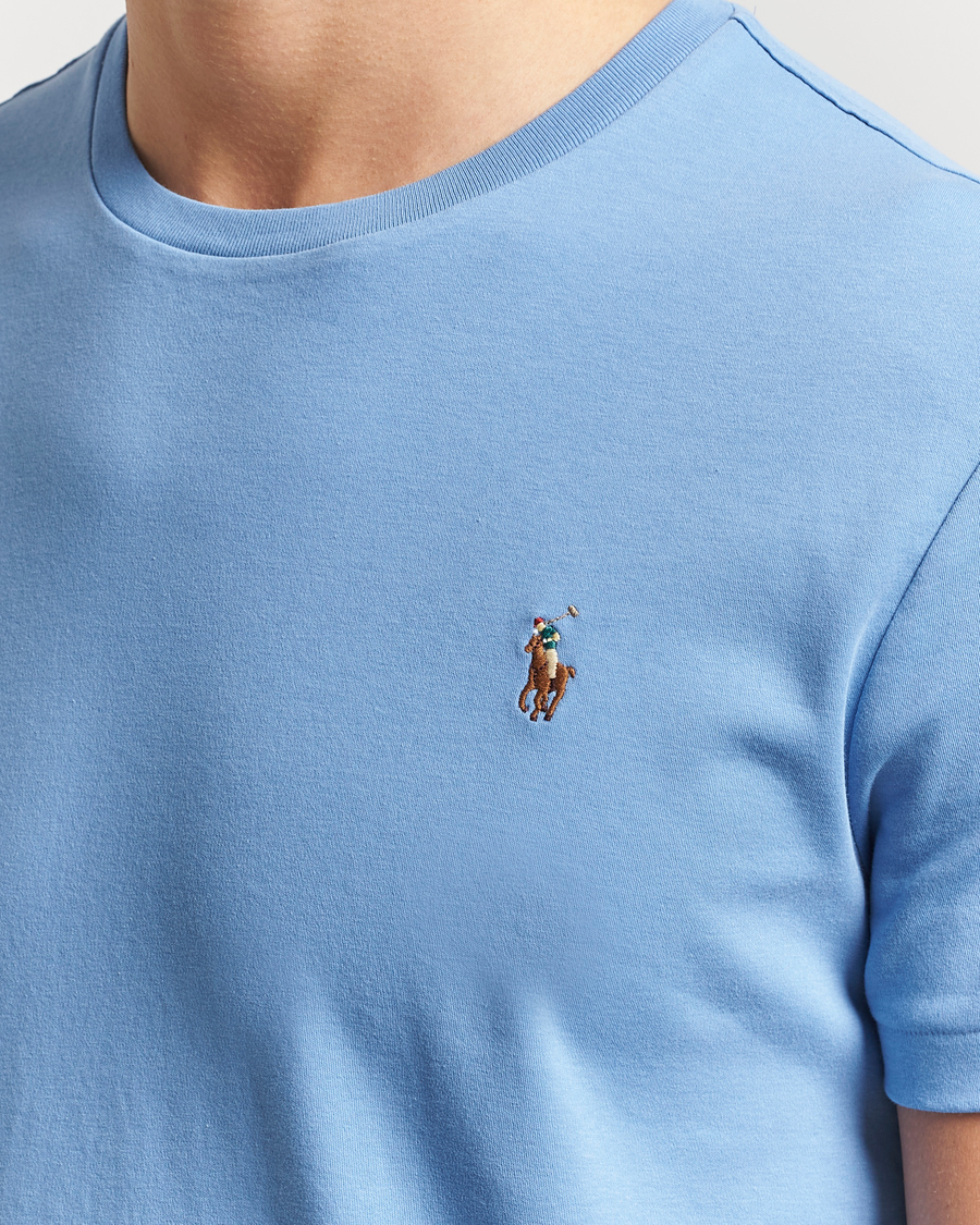 Uomini | T-shirt | Polo Ralph Lauren | Luxury Pima Cotton Crew Neck T-Shirt Sky Blue