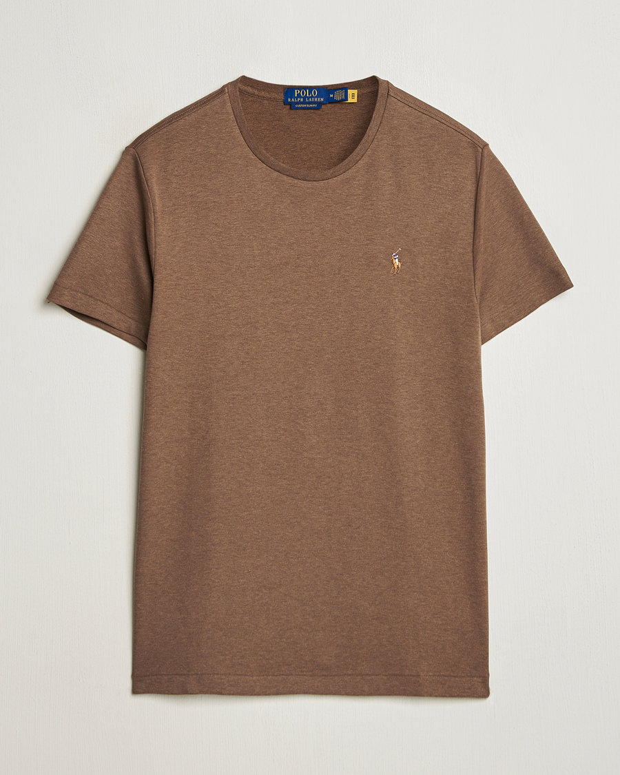 Uomini | T-shirt | Polo Ralph Lauren | Luxury Pima Cotton Crew Neck T-Shirt Cedar Heather