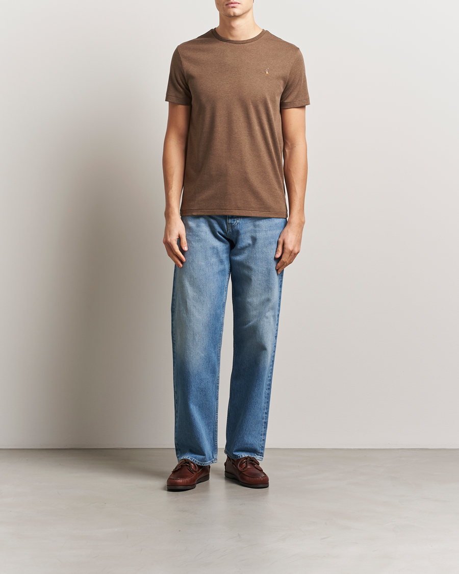 Uomini | T-shirt | Polo Ralph Lauren | Luxury Pima Cotton Crew Neck T-Shirt Cedar Heather