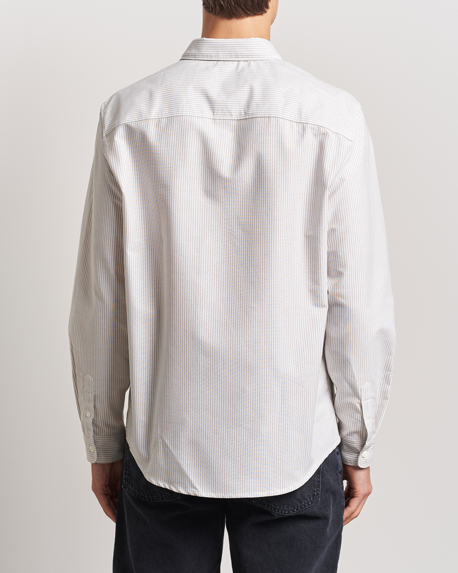 Uomini | Camicie | A.P.C. | Greg Striped Oxford Shirt Beige/White
