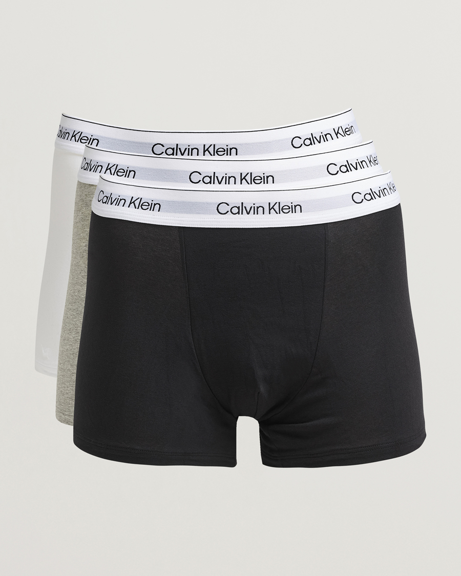 Uomini | Biancheria intima | Calvin Klein | 3-Pack Icon Cotton Stretch Relaxed Trunk Black/White/Grey
