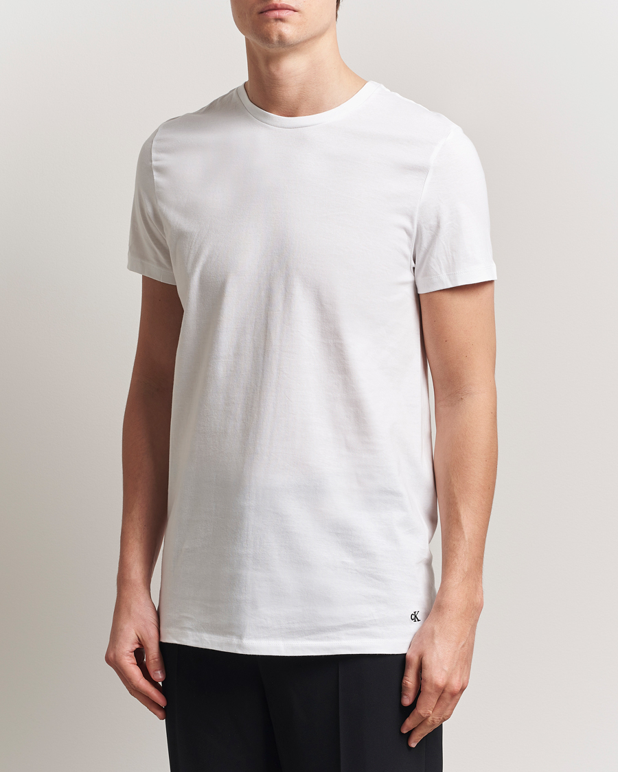 Uomini | T-shirt | Calvin Klein | 3-Pack Cotton Crew Neck T-Shirt White