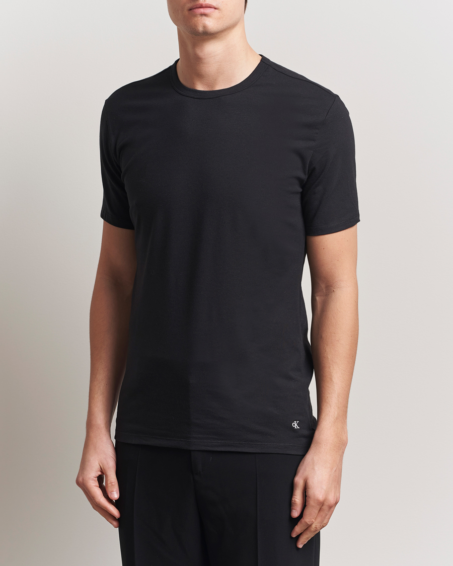 Uomini | T-shirt | Calvin Klein | 3-Pack Cotton Stretch Crew Neck T-Shirt White/Black/Grey