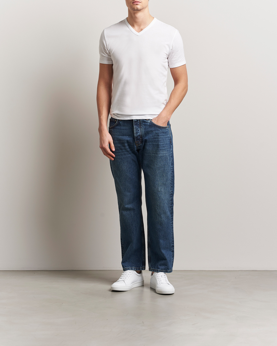 Uomini | T-shirt | Calvin Klein | 3-Pack Cotton Stretch V-Neck T-Shirt White