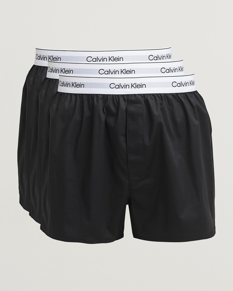 Uomini | Biancheria intima | Calvin Klein | 3-Pack Cotton Boxer Shorts Black