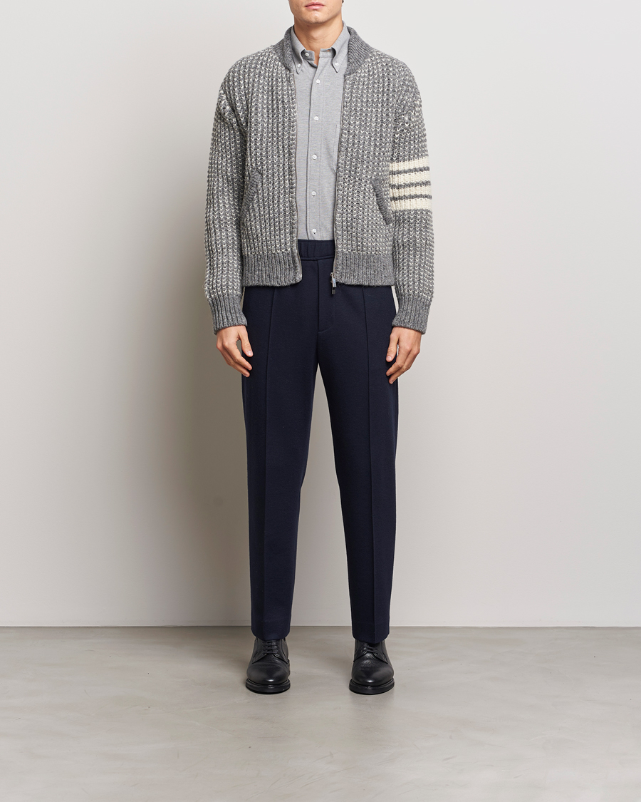 Uomini | Giacche | Thom Browne | Irish Wool Bomber Jacket Medium Grey