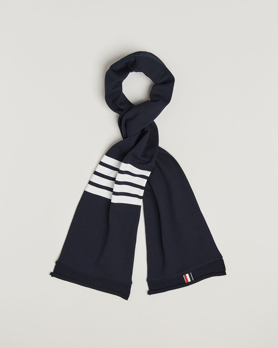 Uomini | Thom Browne 4-Bar Scarf Navy | Thom Browne | 4-Bar Scarf Navy