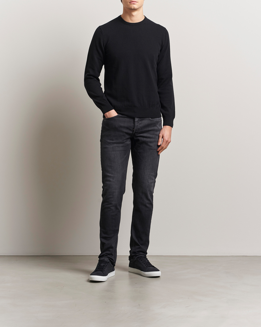 Uomini | Jeans | Replay | Grover Straight Fit Stretch Jeans Washed Black