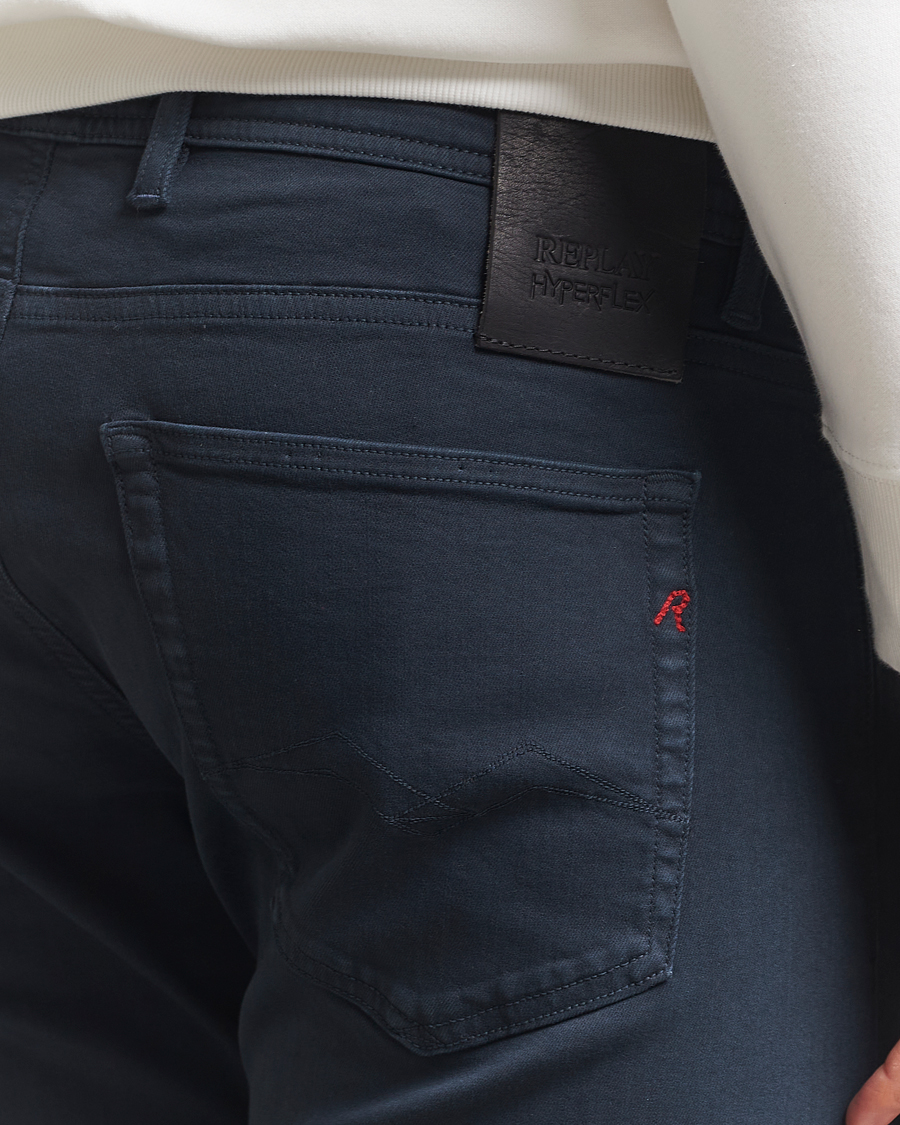 Uomini | Pantaloni | Replay | Grover Hyperflex 5-Pocket Pants Navy