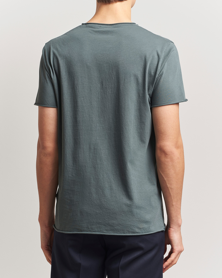 Uomini | T-shirt | Filippa K | Roll Neck Crew Neck T-Shirt Green Grey