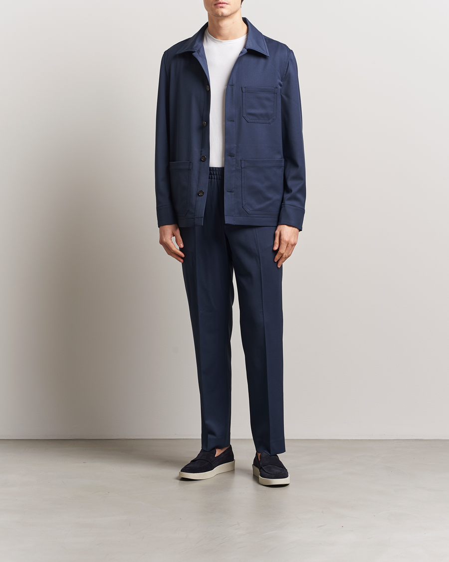 Uomini | Giacche | Filippa K | Work Shirt Jacket Dusk Blue