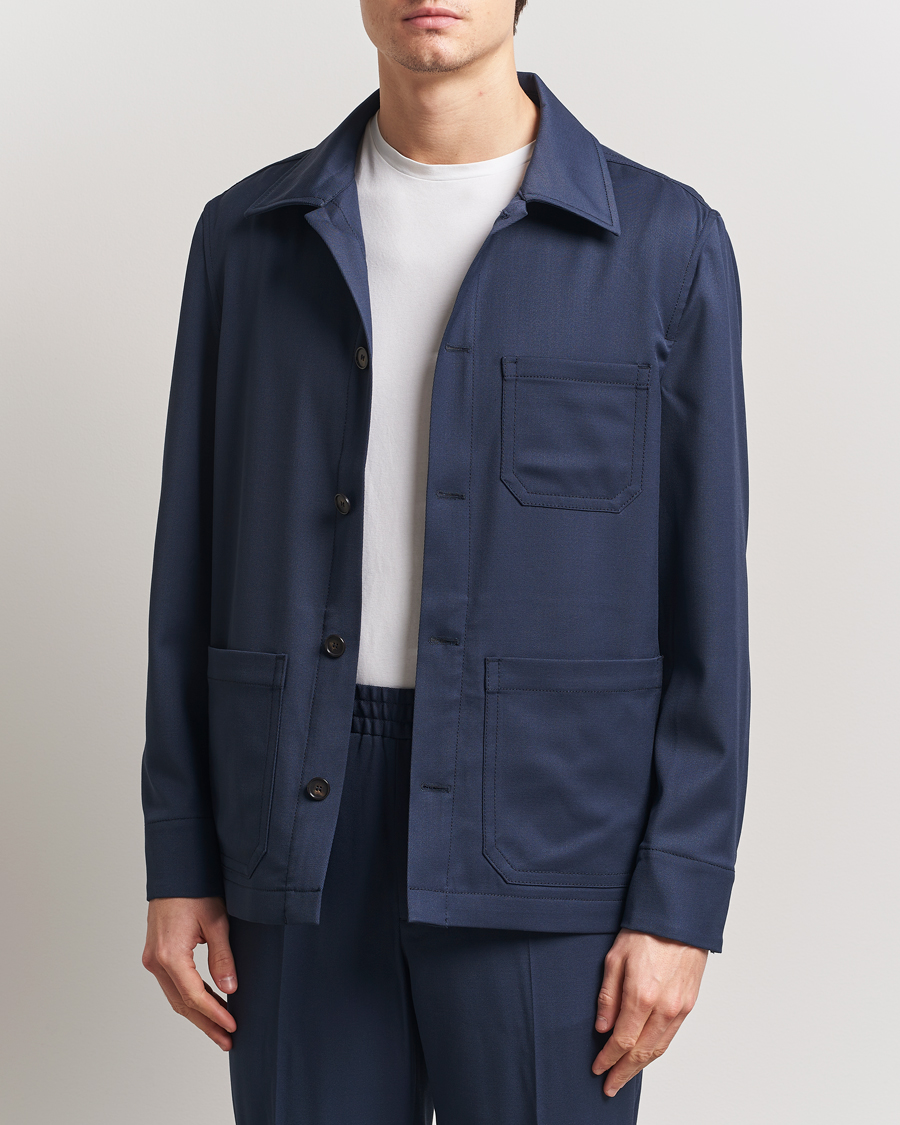 Uomini | Giacche | Filippa K | Work Shirt Jacket Dusk Blue