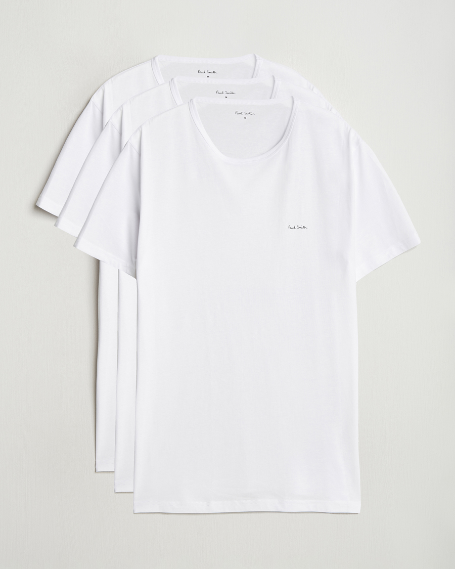 Uomini | T-shirt | Paul Smith | 3-Pack Crew Neck T-Shirt White