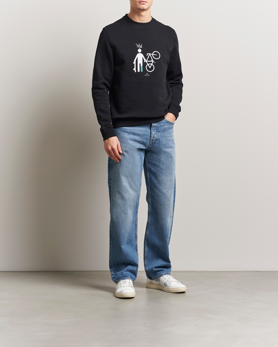 Uomini | Maglieria | PS Paul Smith | Skater Bike Crew Neck Sweatshirt Black