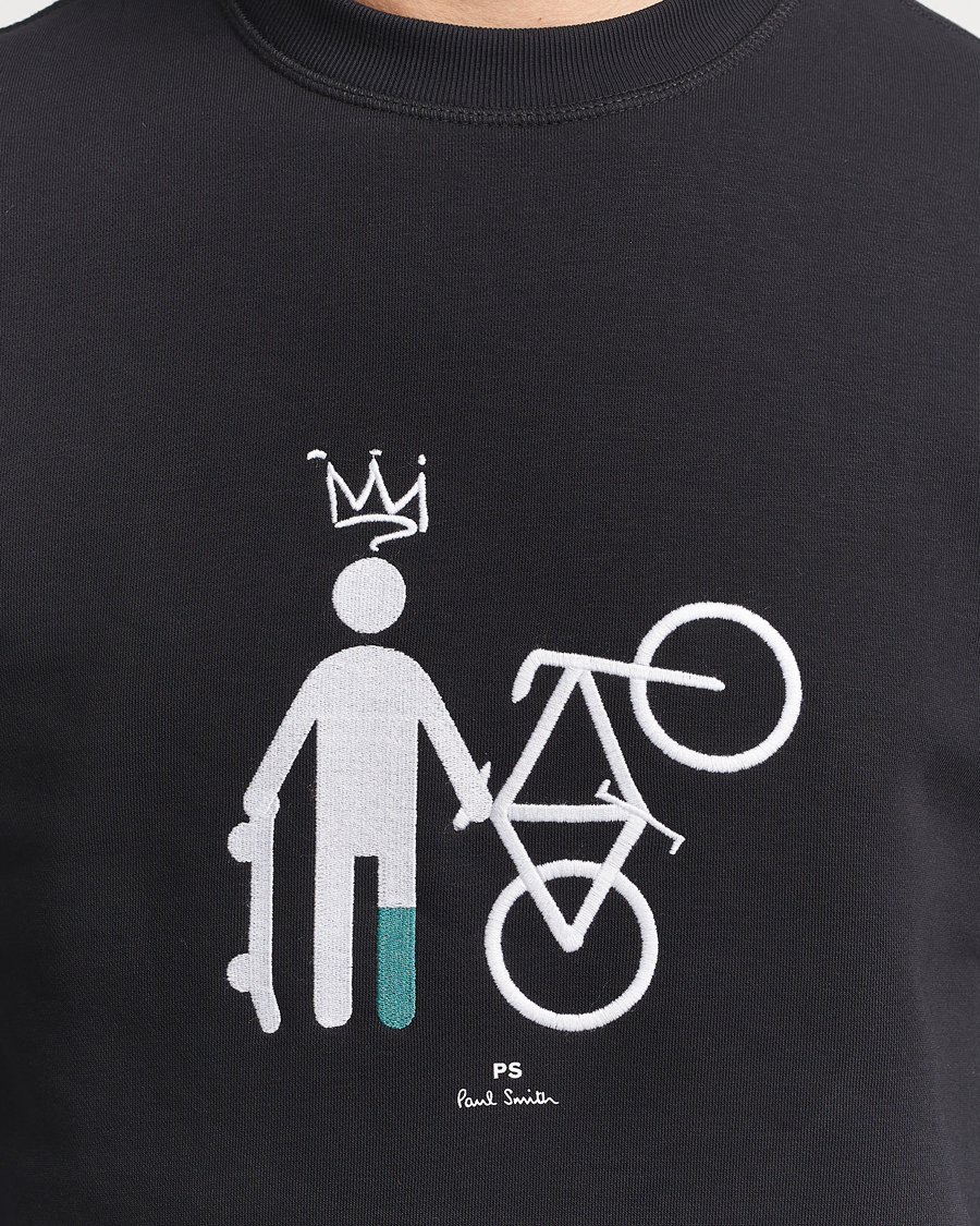 Uomini | Maglieria | PS Paul Smith | Skater Bike Crew Neck Sweatshirt Black