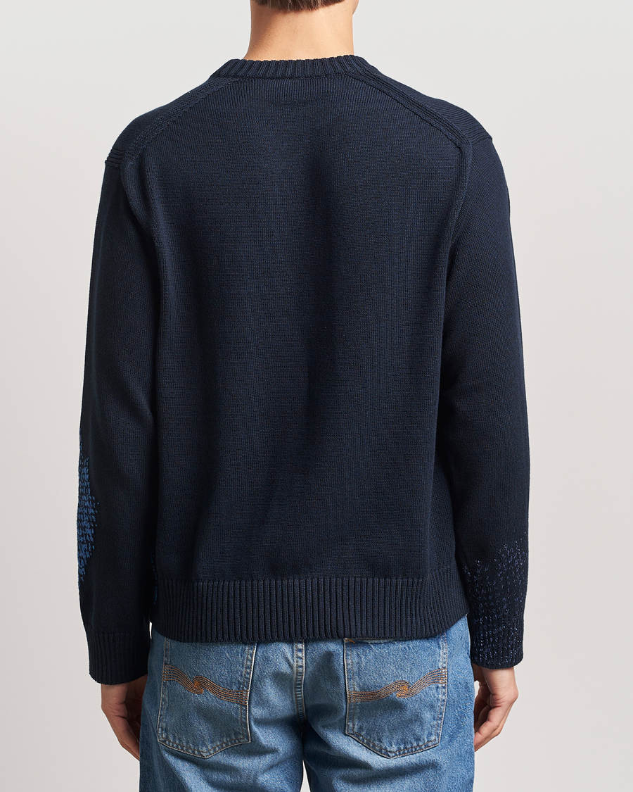 Uomini | Maglieria | PS Paul Smith | Flower Printed Knitted Crew Neck Navy