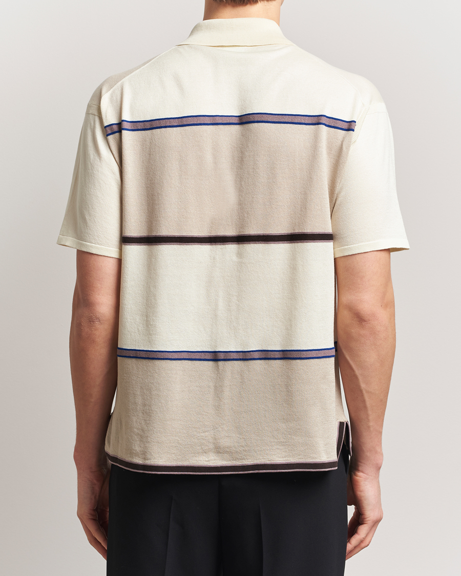 Uomini | Camicie | Paul Smith | Cotton Striped Knitted Short Sleeve Shirt White