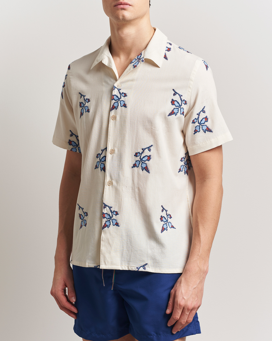Uomini | Camicie | PS Paul Smith | Flower Short Sleeve Shirt Off White