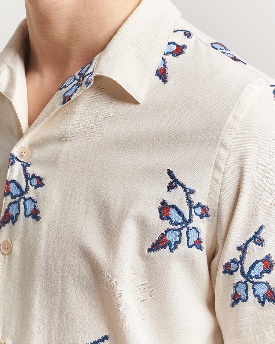 Uomini | Camicie | PS Paul Smith | Flower Short Sleeve Shirt Off White