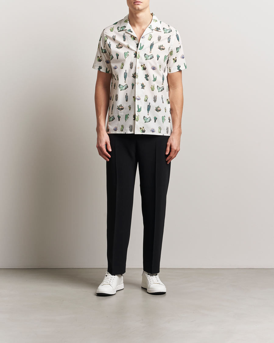 Uomini | Camicie | PS Paul Smith | Cactus Line Up Short Sleeve Shirt White
