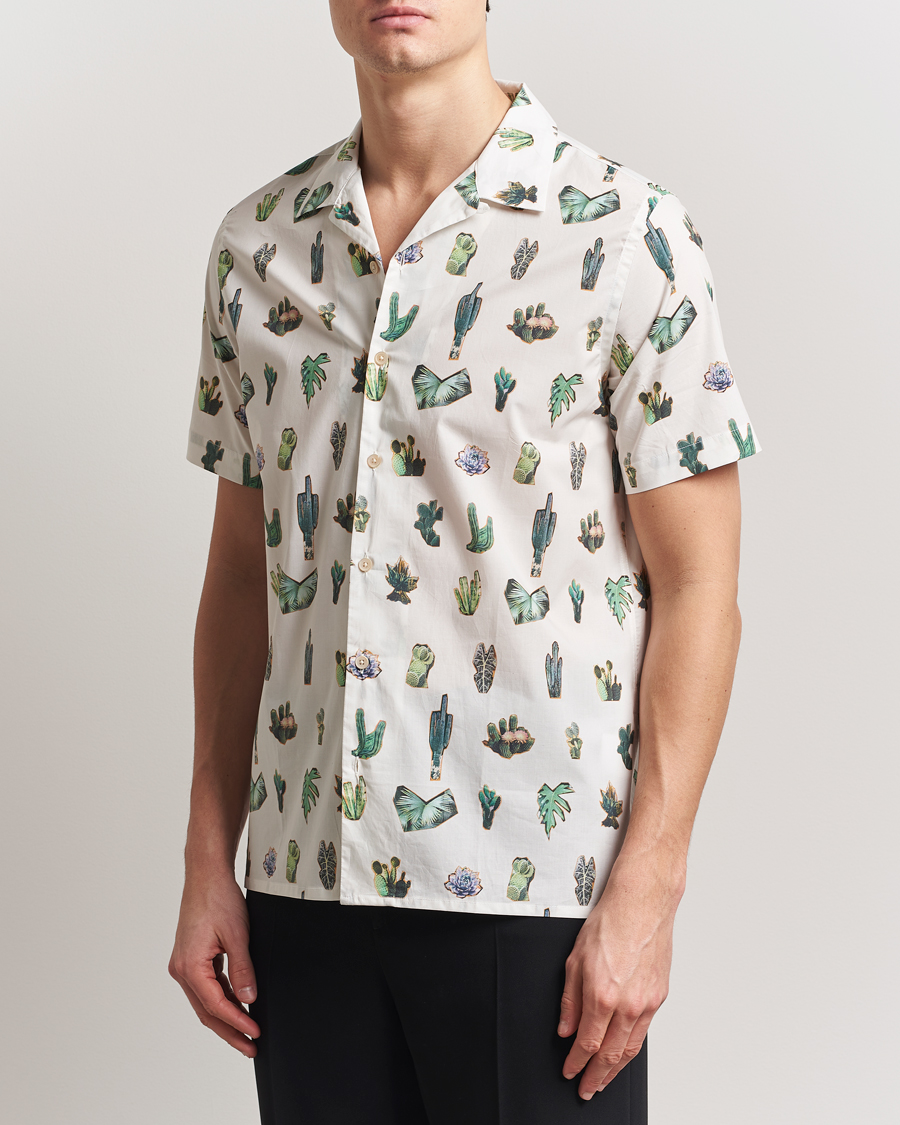 Uomini | Camicie | PS Paul Smith | Cactus Line Up Short Sleeve Shirt White