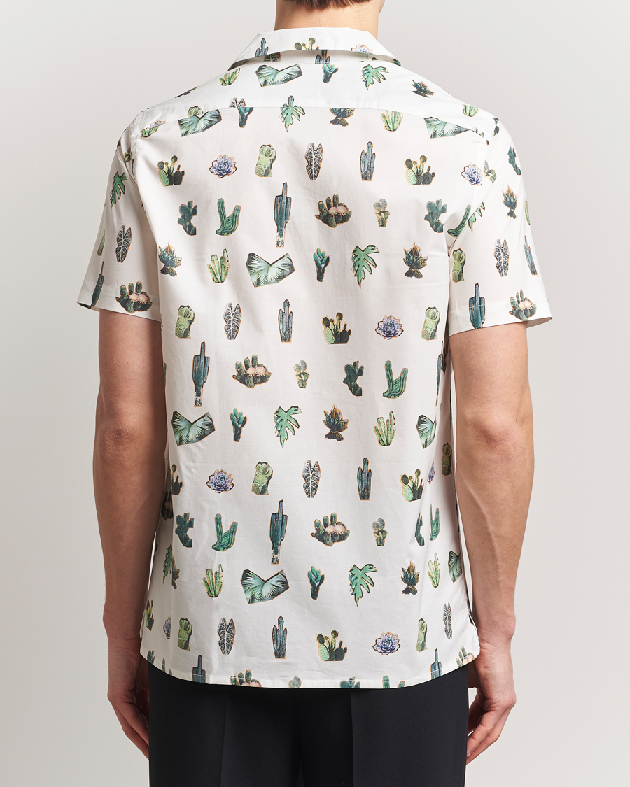 Uomini | Camicie | PS Paul Smith | Cactus Line Up Short Sleeve Shirt White