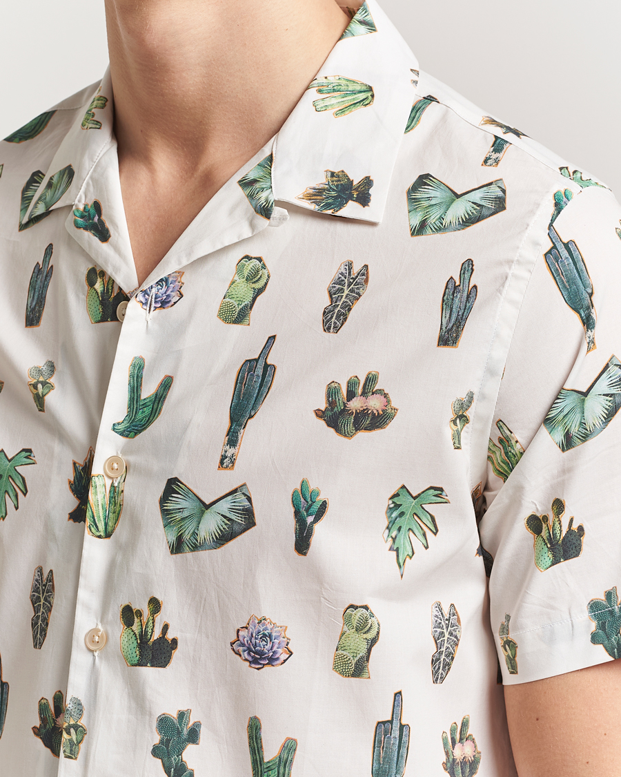 Uomini | Camicie | PS Paul Smith | Cactus Line Up Short Sleeve Shirt White