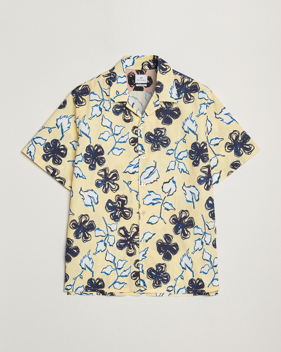 Uomini | Camicie | PS Paul Smith | Floral Short Sleeve Shirt Yellow