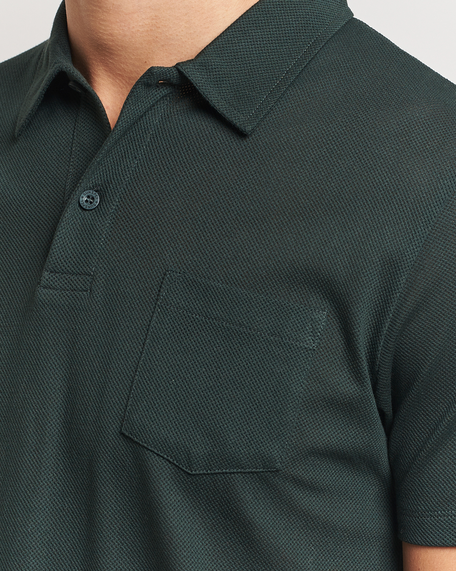 Uomini | Polo | Sunspel | Riviera Polo Shirt Dark Green
