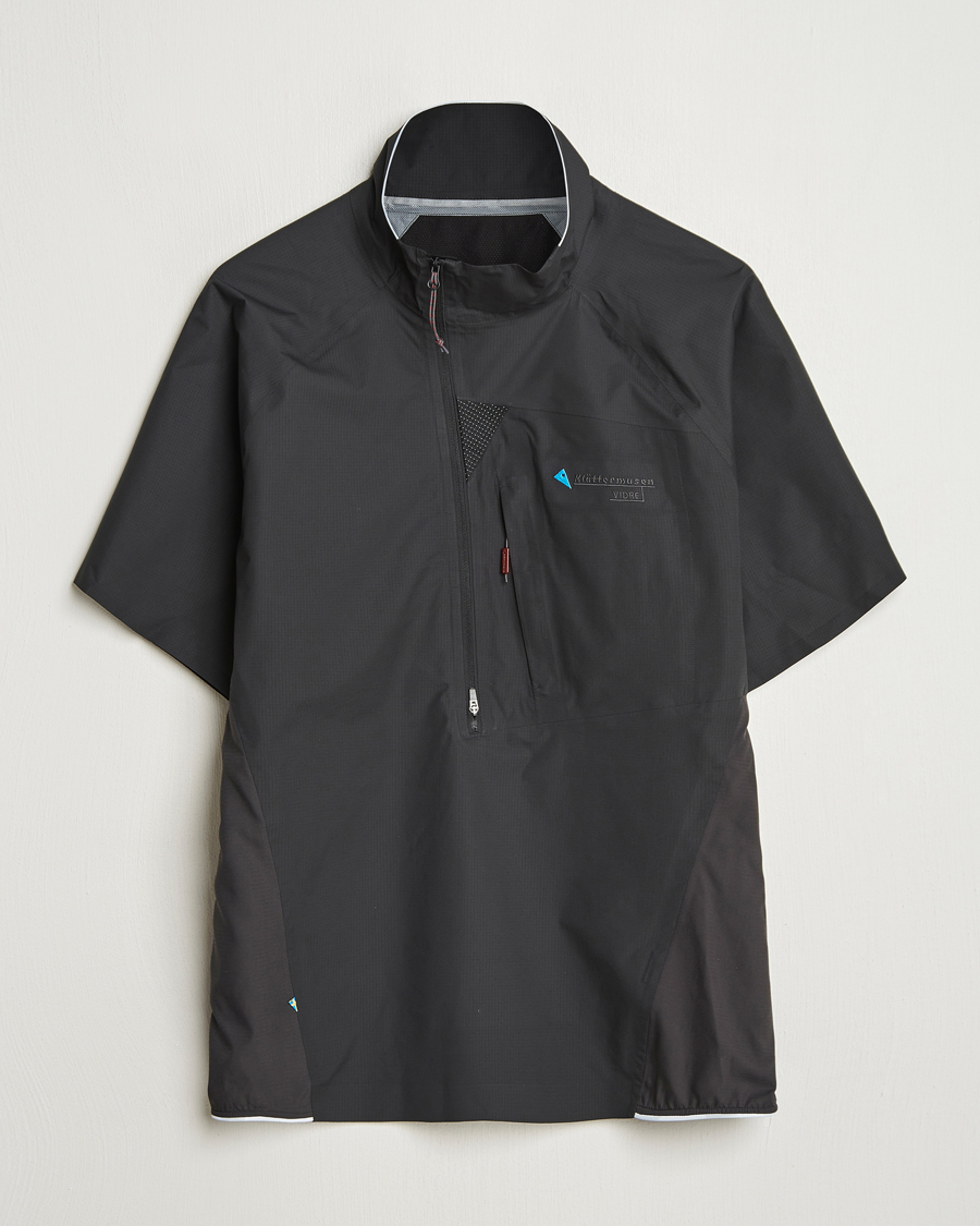 Uomini | Camicie | Klättermusen | Vidre Zip Short Sleeve Shirt Black