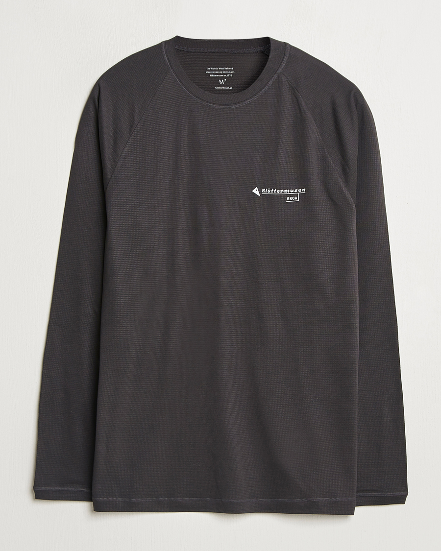 Uomini | T-shirt | Klättermusen | Groa Long Sleeve T-Shirt Raven