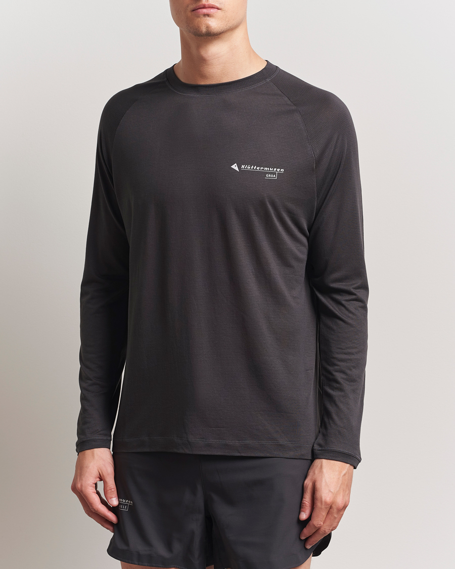 Uomini | T-shirt | Klättermusen | Groa Long Sleeve T-Shirt Raven