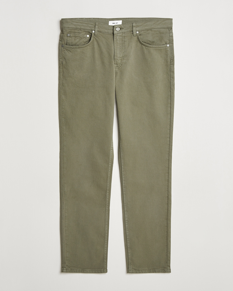 Uomini | Pantaloni | NN07 | Tony 5-Pocket Pants Capers Green