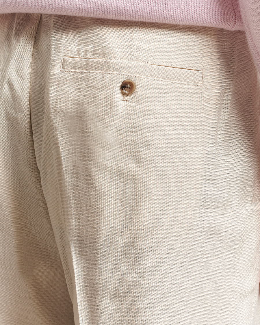 Uomini | Pantaloni | NN07 | Kay Linen/Viscose Drawstring Trousers Ivory