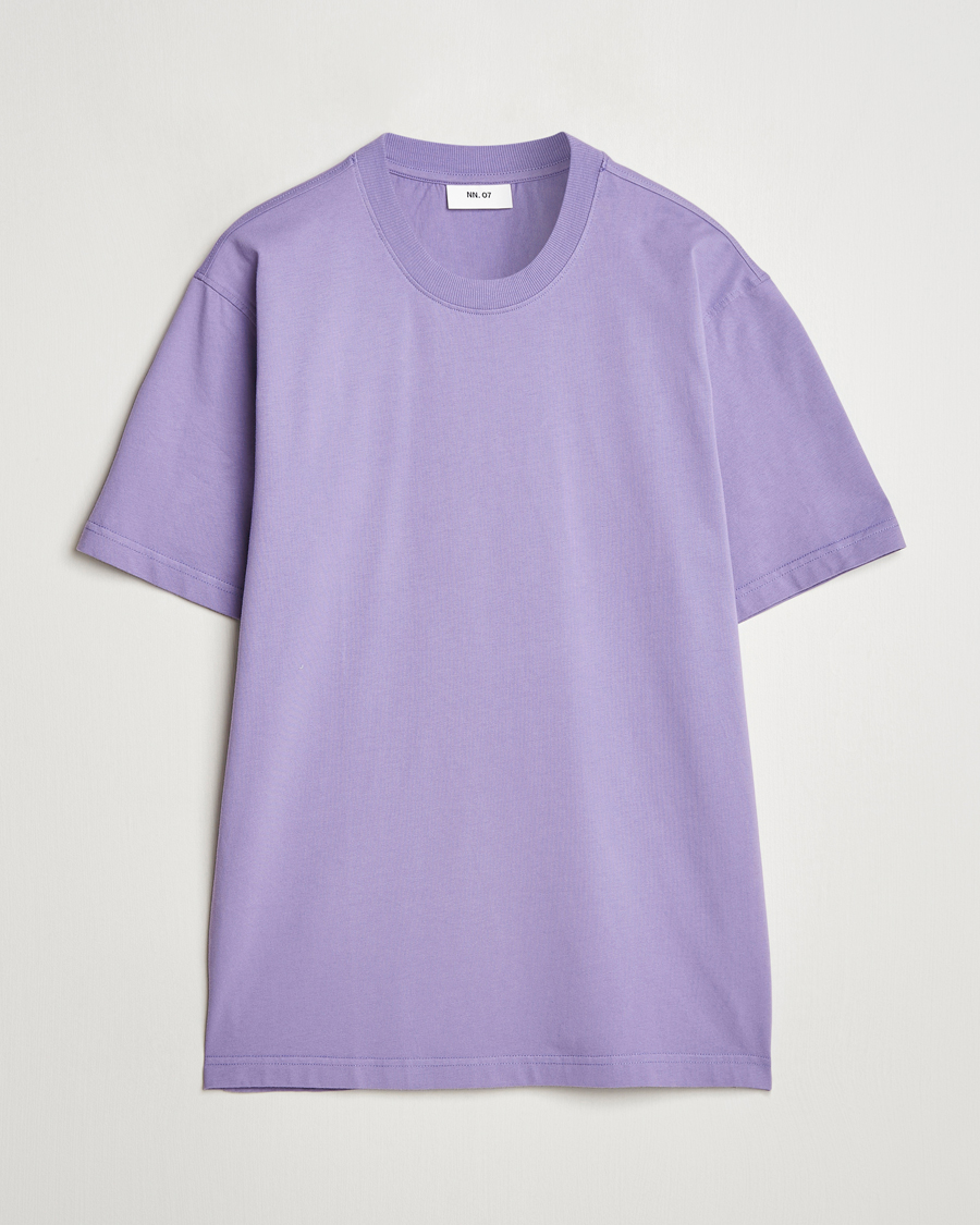 Uomini | T-shirt | NN07 | Adam Pima Crew Neck T-Shirt Violette