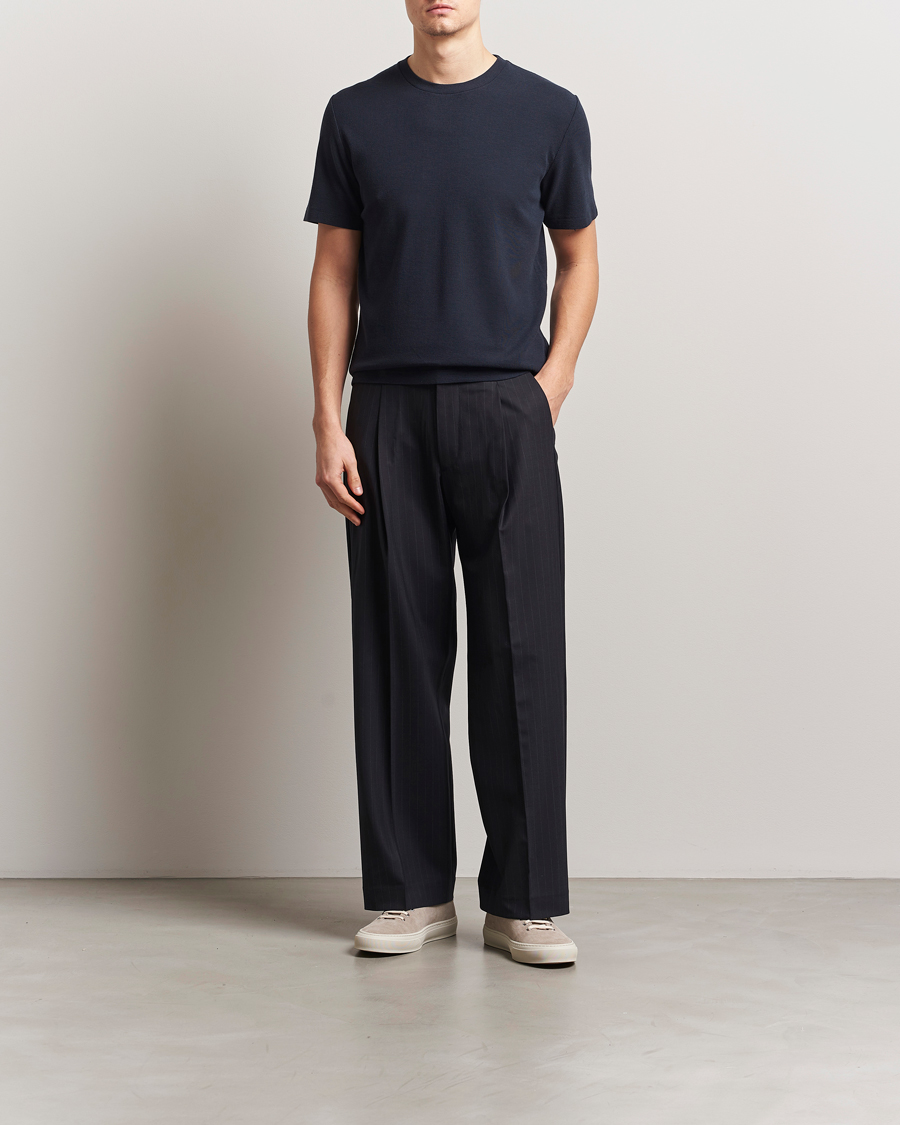 Uomini | T-shirt | NN07 | Clive Crew Neck T-Shirt Navy Blue