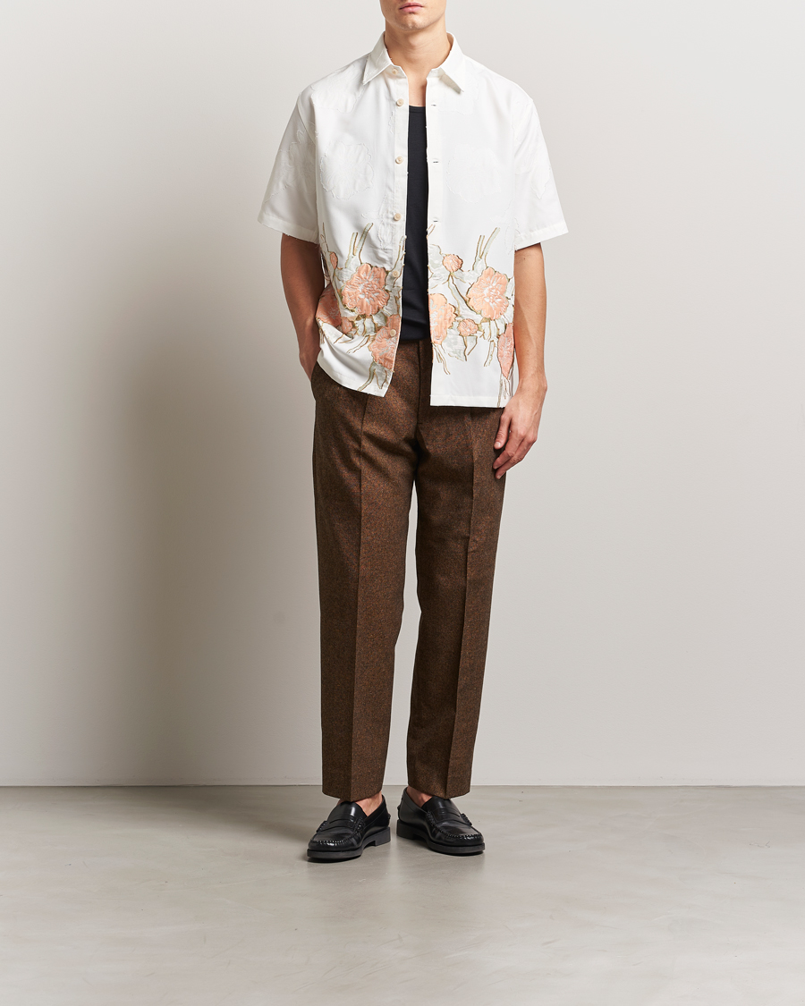 Uomini | Camicie | NN07 | Freddy Flower Short Sleeve Shirt White Multi