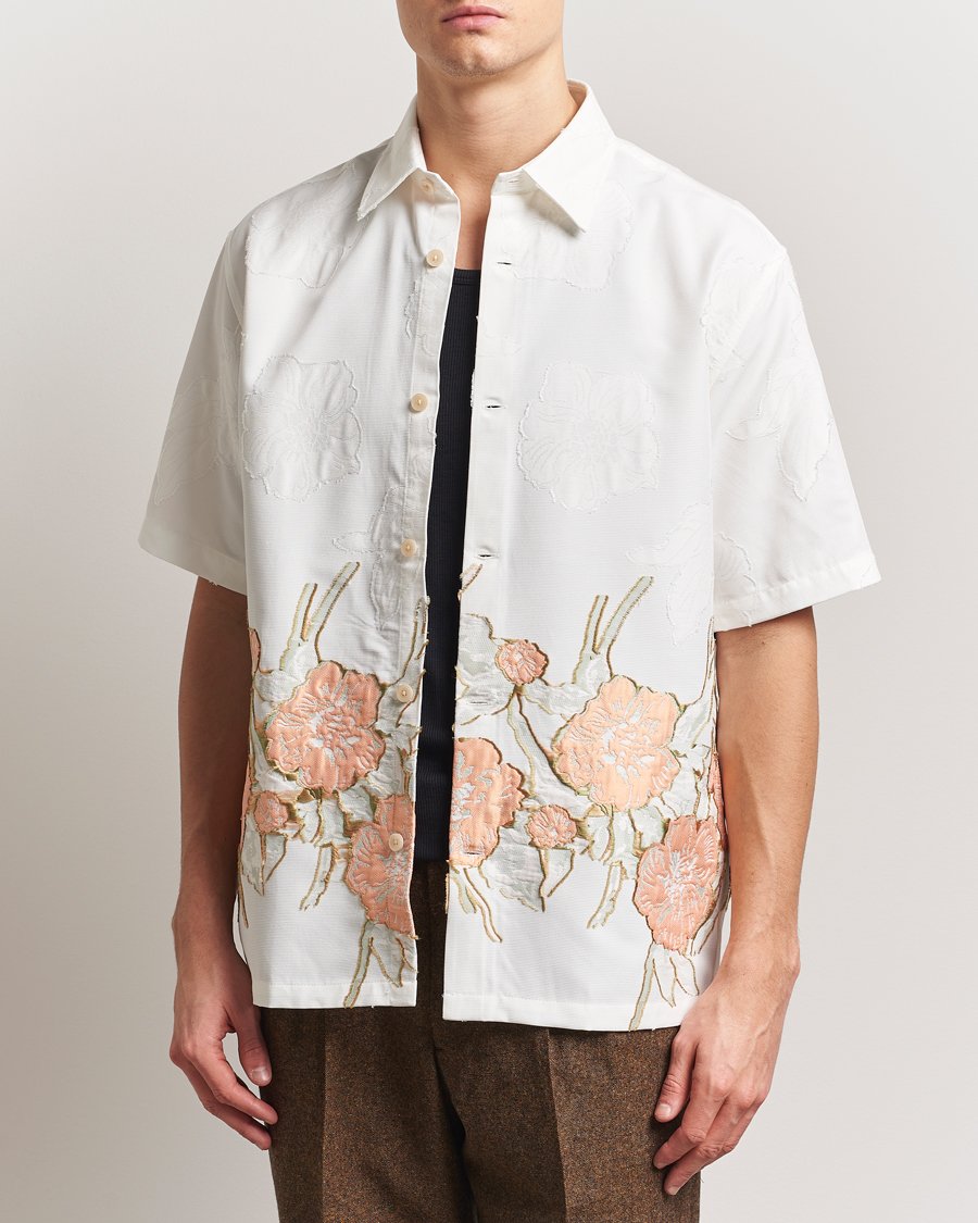 Uomini | Camicie | NN07 | Freddy Flower Short Sleeve Shirt White Multi