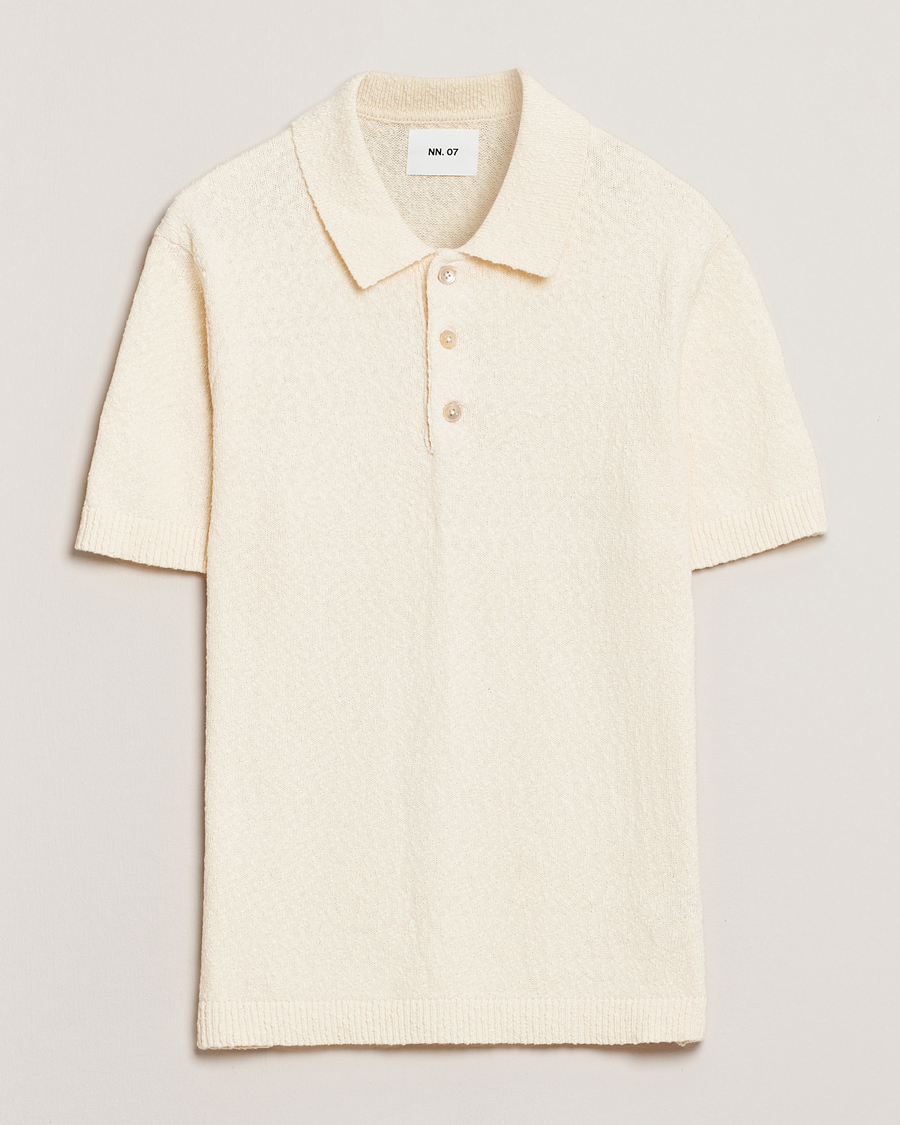 Uomini | Polo | NN07 | Randy Knitted Polo Ecru