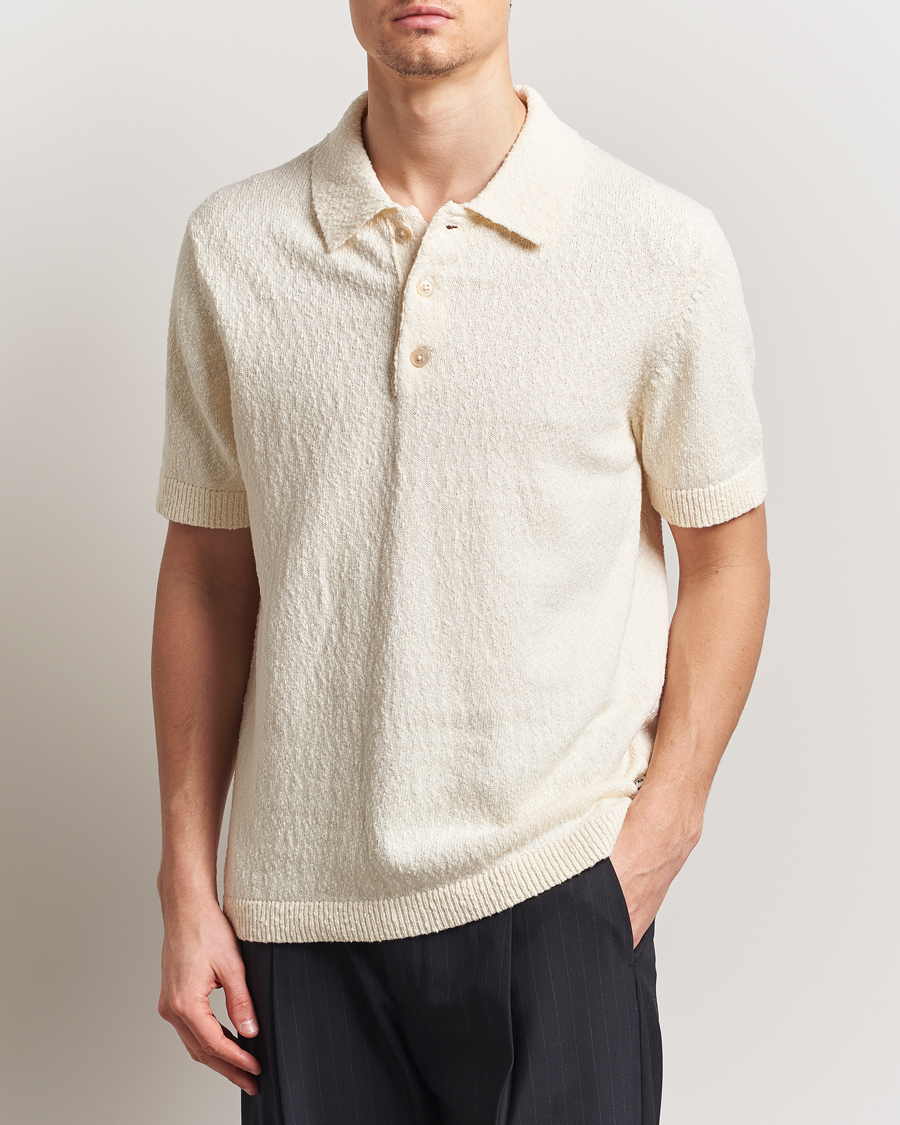 Uomini | Polo | NN07 | Randy Knitted Polo Ecru