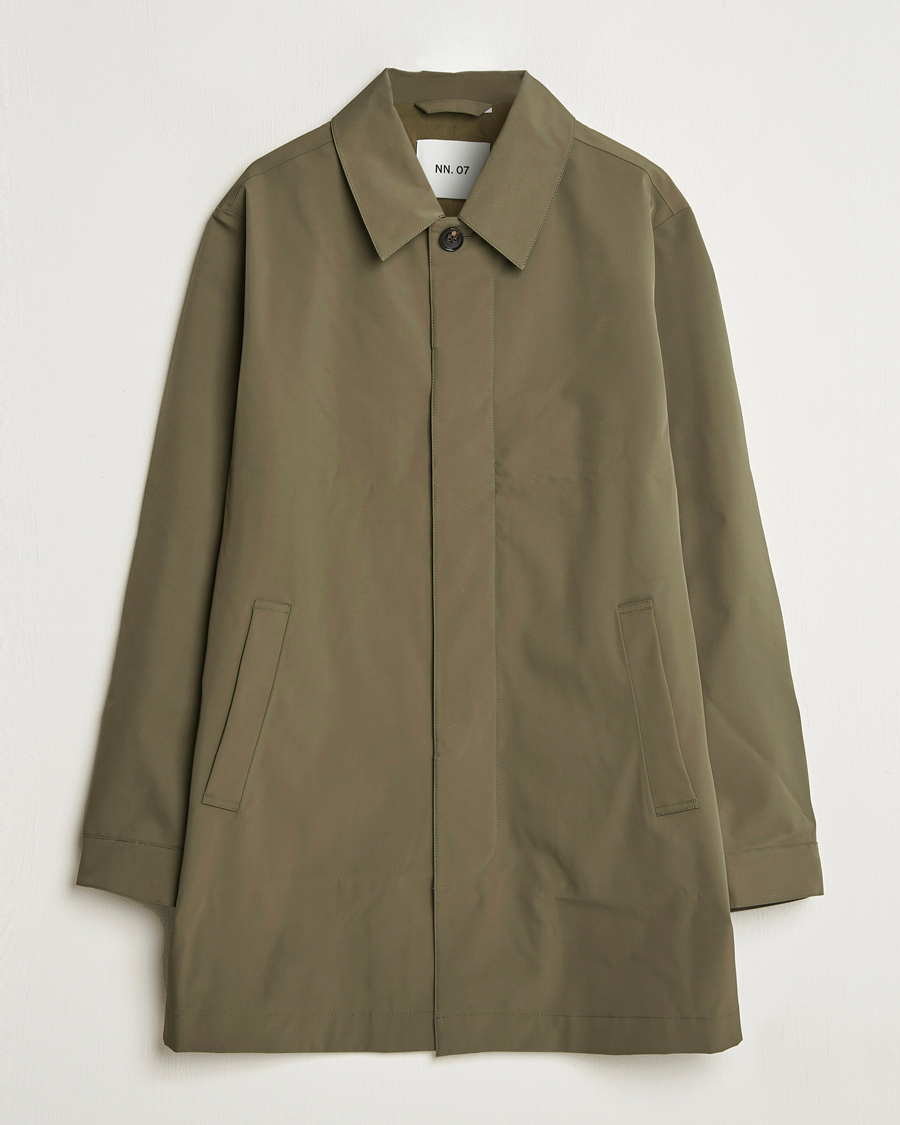 Uomini | Giacche | NN07 | Kim Waterproof Car Coat Capers Green