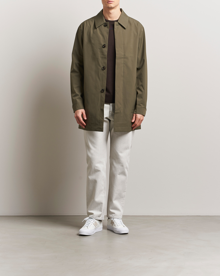 Uomini | Giacche | NN07 | Kim Waterproof Car Coat Capers Green