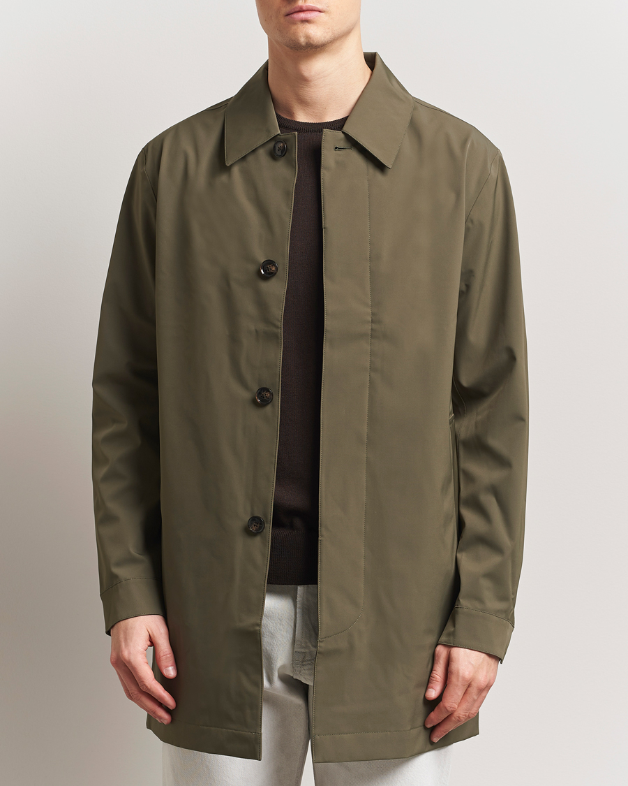 Uomini | Giacche | NN07 | Kim Waterproof Car Coat Capers Green