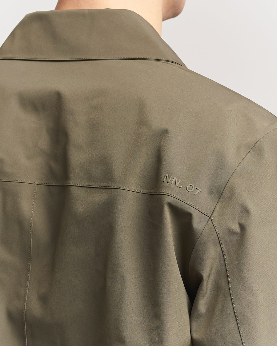 Uomini | Giacche | NN07 | Kim Waterproof Car Coat Capers Green