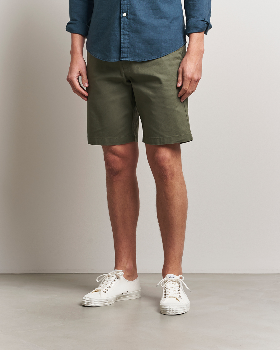 Uomini | Pantaloncini | Dockers | Slim Cotton/Linen Shorts Teal Leaf
