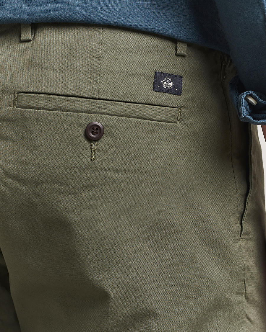 Uomini | Pantaloncini | Dockers | Slim Cotton/Linen Shorts Teal Leaf